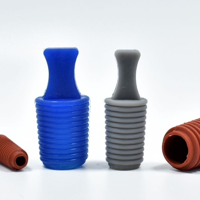 Stopfen - FLPS01210-U | Farbe: blau | OL: 44,0 | Material: Silikon | M12