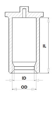 EZY-M06X25-U • ID: 5,2 • OD: 10,0 • IL: 25,0 • M6
